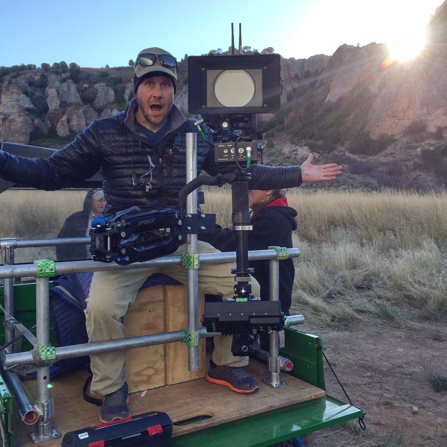 Precision Steadicam between scenes